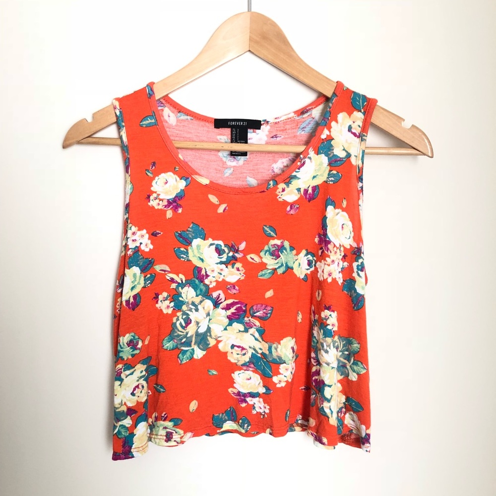 ❌SOLD❌☀️Forever 21 Floral Crop HOST PICK